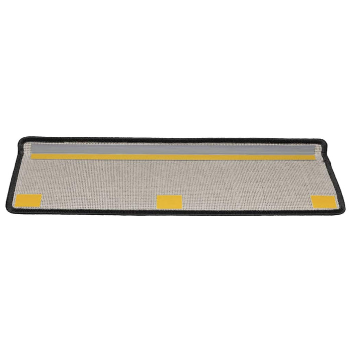 Covorașe pentru scări, 10 buc., 65x21x4 cm, antracit, cu margini dreptunghiulare WALTI