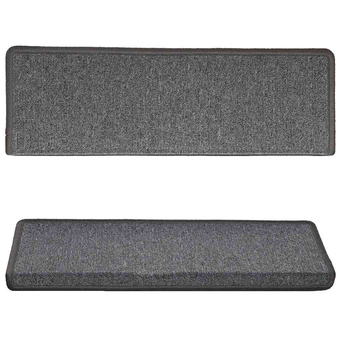 Covorașe pentru scări, 5 buc., 65x21x4 cm, gri închis, cu margini dreptunghiulare WALTI