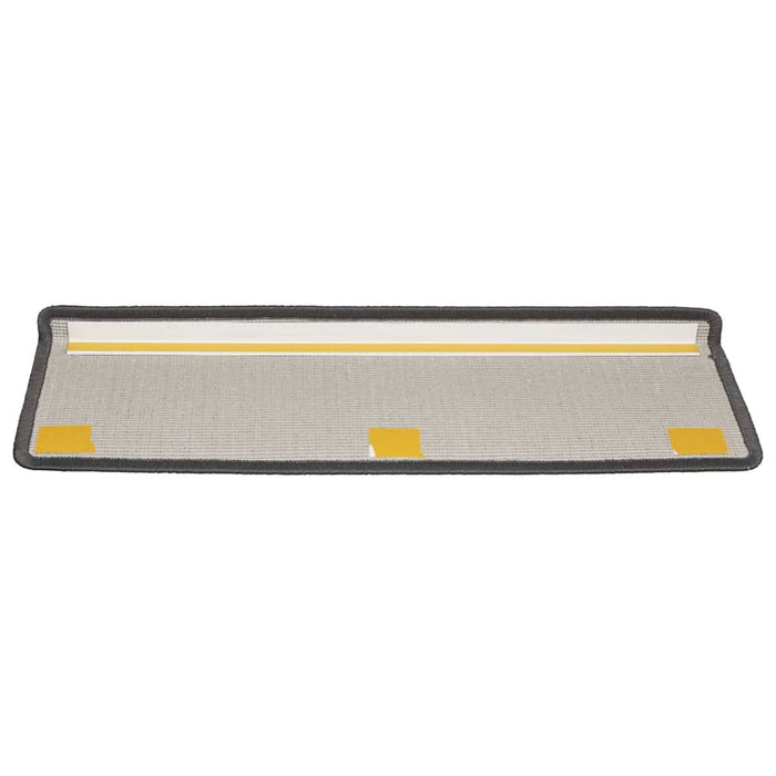 Covorașe pentru scări, 5 buc., 65x21x4 cm, gri închis, cu margini dreptunghiulare WALTI