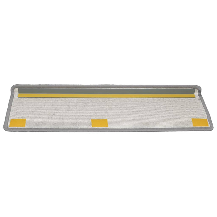 Covorașe pentru scări, 10 buc., 65x21x4 cm, gri deschis, cu margini dreptunghiulare WALTI