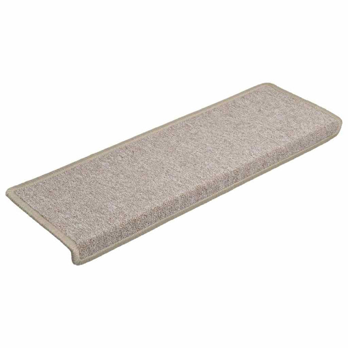 Covorașe pentru scări, 5 buc., 65x21x4 cm, margini dreptunghiulare, gri taupe WALTI