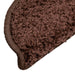 Covorașe pentru scări, 10 buc., 56x17x3 cm, maro, semirotunde - WALTI WALTI