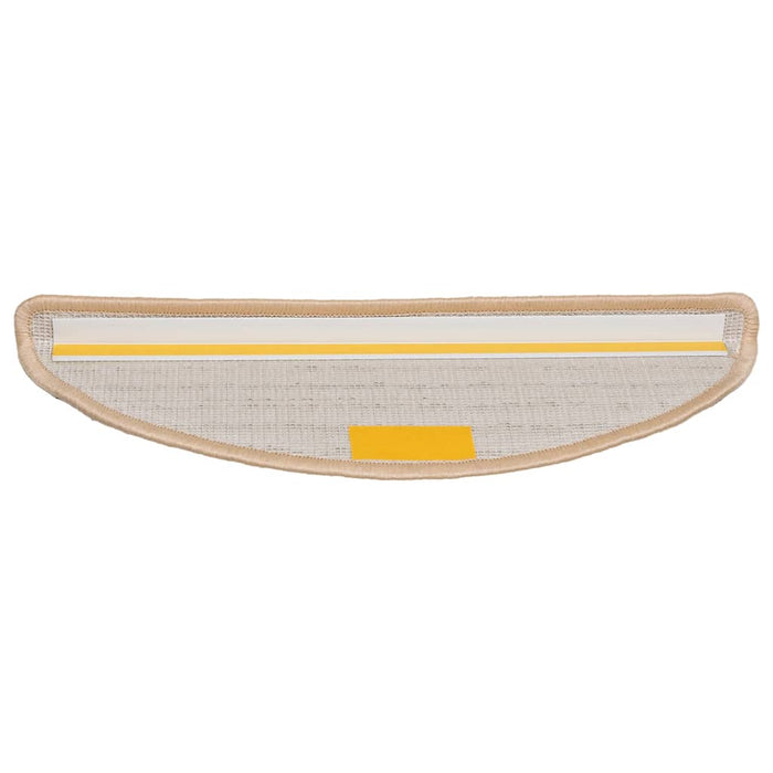 Covorașe pentru scări, 10 buc., 56x17x3 cm, crem, semirotunde - WALTI WALTI