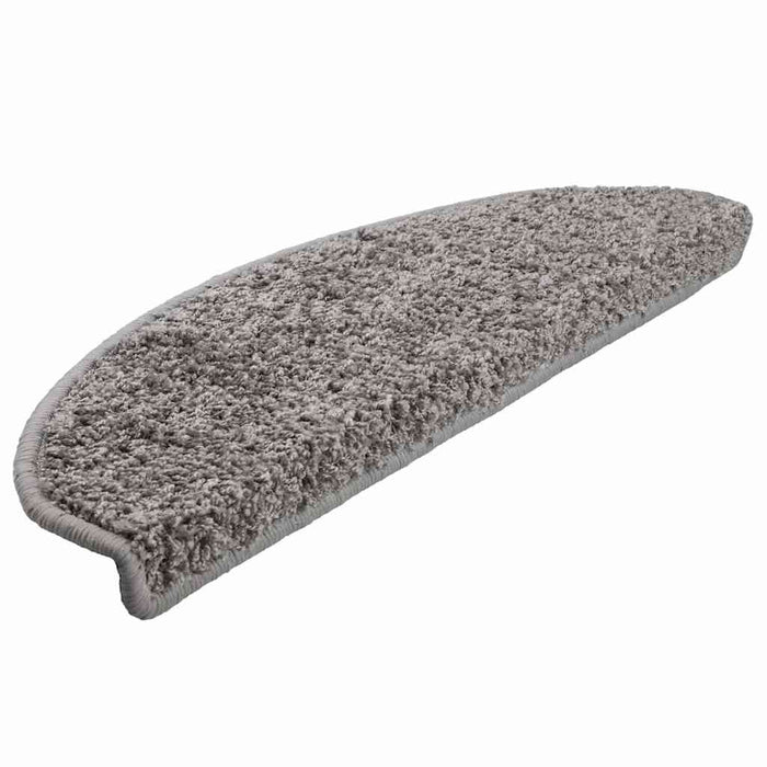 Covorașe pentru scări, 5 buc., 65x21x4 cm, gri, semirotunde, mari WALTI
