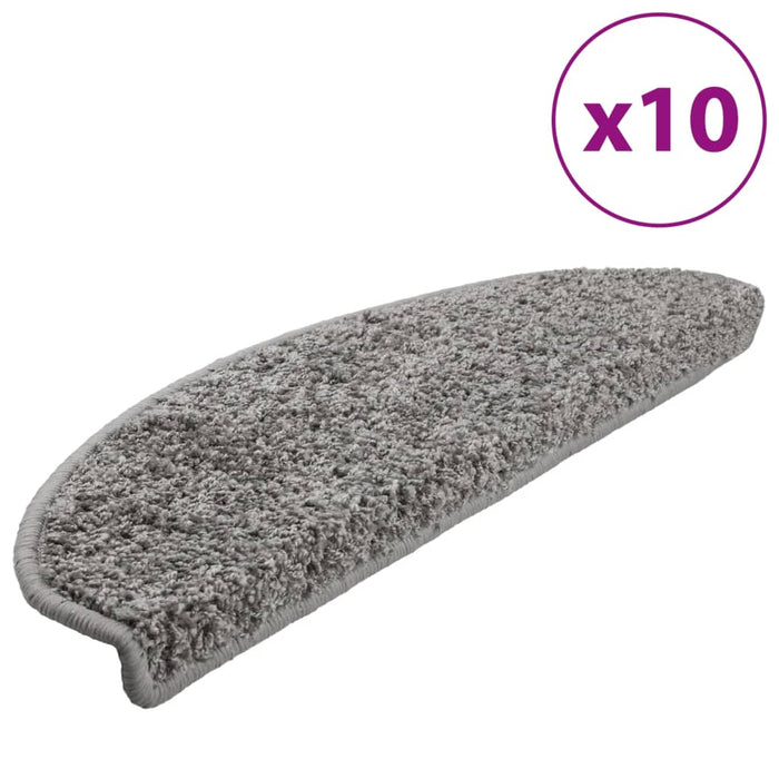 Covorașe pentru scări, 10 buc., 65x21x4 cm, gri, semirotunde, mari - WALTI WALTI