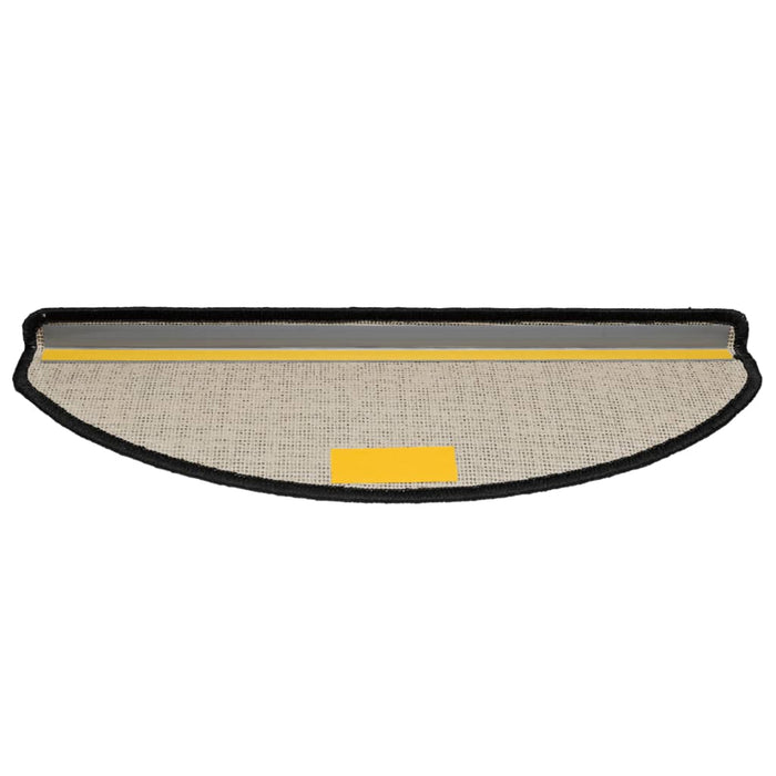 Covorașe pentru scări, 10 buc., 65x21x4 cm, negru, semirotunde, mari - WALTI WALTI
