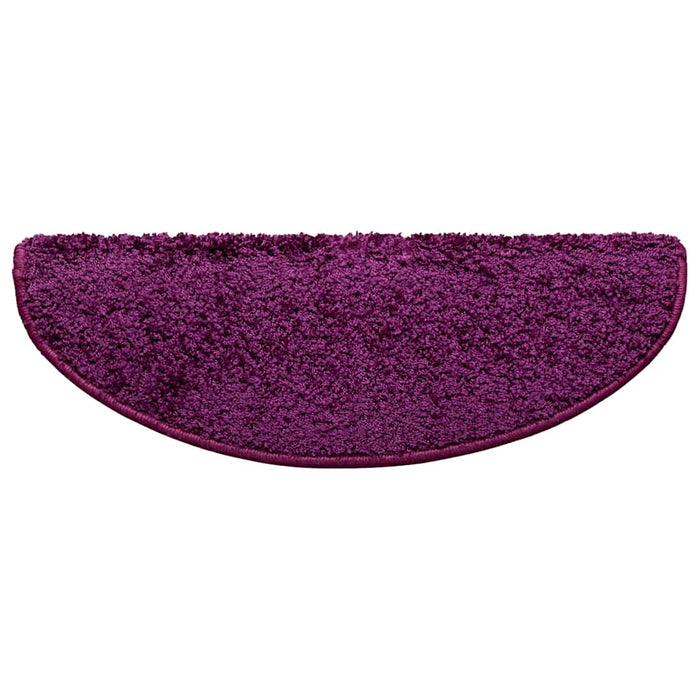Covorașe scări, 10 buc., 65x21x4 cm, violet, semirotunde, mari - WALTI WALTI