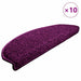 Covorașe scări, 10 buc., 65x21x4 cm, violet, semirotunde, mari - WALTI WALTI