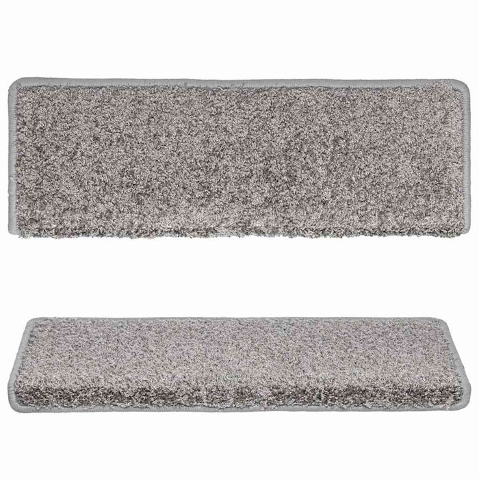 Covorașe pentru scări, 5 buc., 65x21x4 cm, gri, cu margini dreptunghiulare WALTI