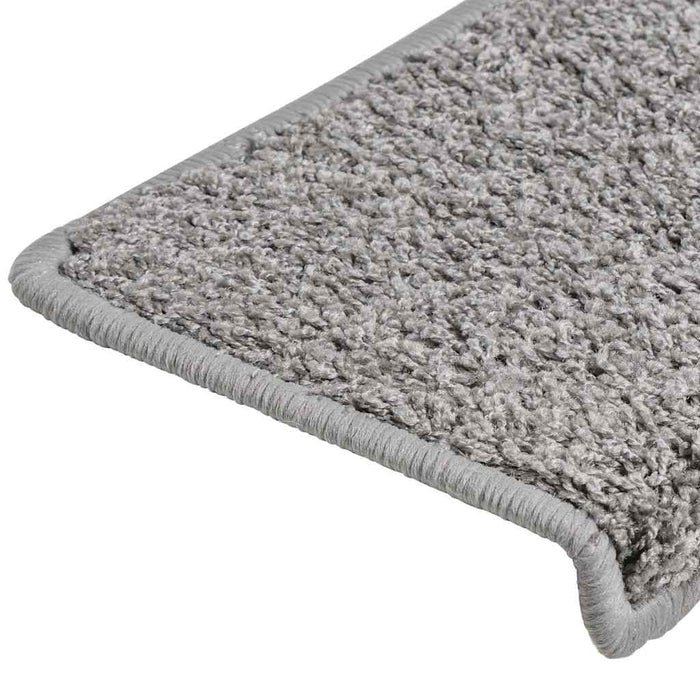 Covorașe pentru scări, 5 buc., 65x21x4 cm, gri, cu margini dreptunghiulare WALTI