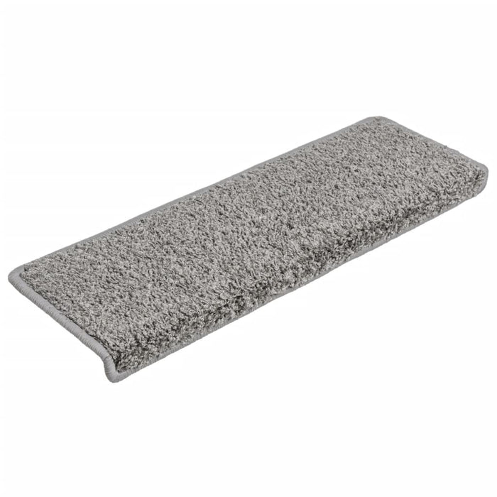 Covorașe pentru scări, 10 buc., 65x21x4 cm, gri, cu margini dreptunghiulare WALTI