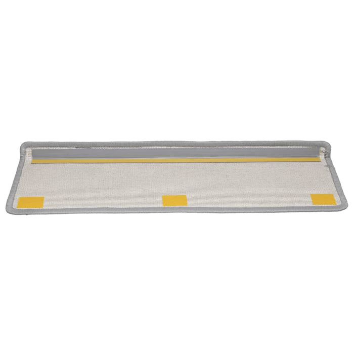 Covorașe pentru scări, 10 buc., 65x21x4 cm, gri, cu margini dreptunghiulare WALTI
