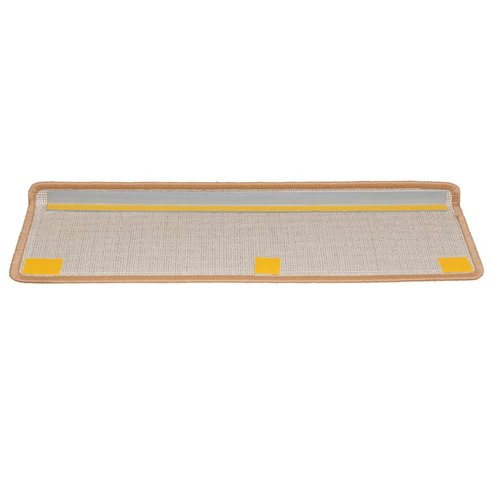 Covorașe pentru scări, 10 buc., 65x21x4 cm, bej, cu margini dreptunghiulare - WALTI WALTI