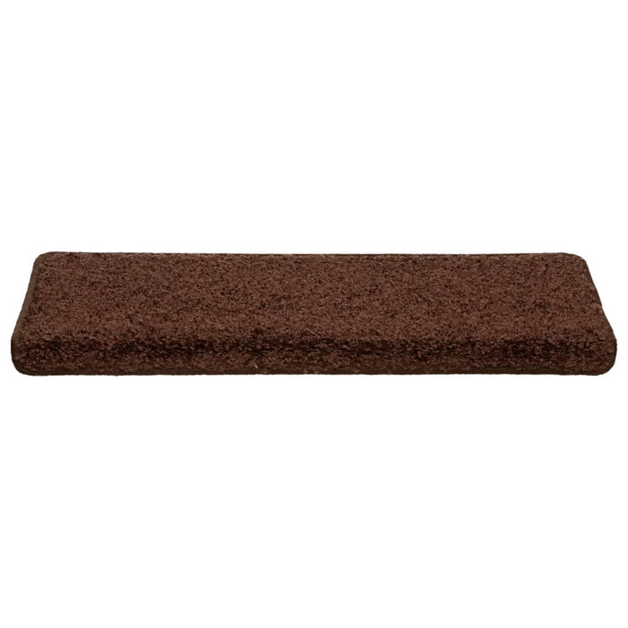 Covorașe pentru scări, 10 buc., 65x21x4 cm, maro, cu margini dreptunghiulare - WALTI WALTI