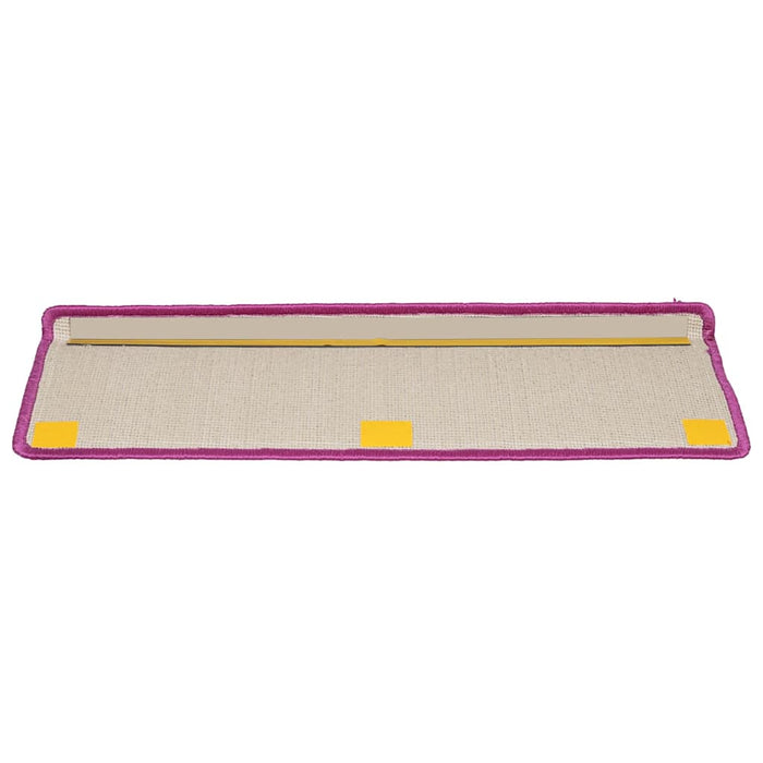 Covorașe pentru scări, 10 buc., 65x21x4 cm, violet, cu margini dreptunghiulare WALTI