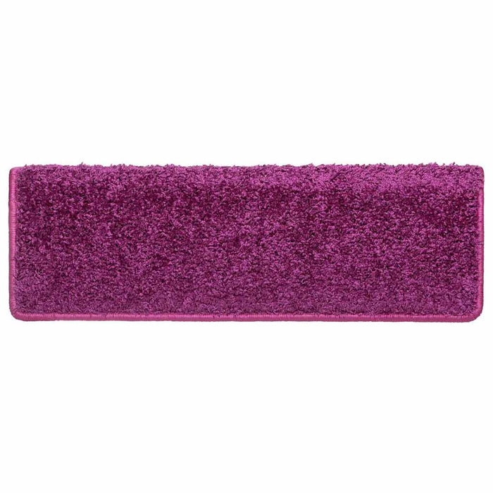 Covorașe pentru scări, 10 buc., 65x21x4 cm, violet, cu margini dreptunghiulare WALTI