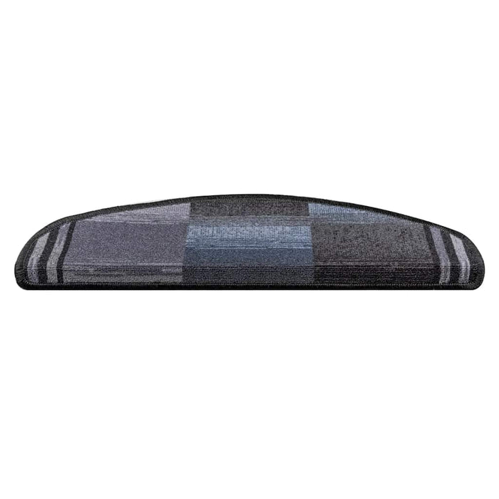 Covorașe scări, 5 buc., negru și gri, 65x21x4 cm, autoadeziv - WALTI WALTI