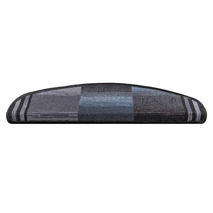 Covorașe scări autoadezive, 10 buc., negru și gri, 65x21x4 cm - WALTI WALTI