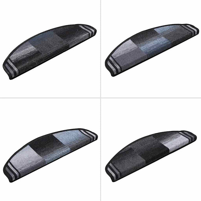 Covorașe scări autoadezive, 10 buc., negru și gri, 65x21x4 cm - WALTI WALTI
