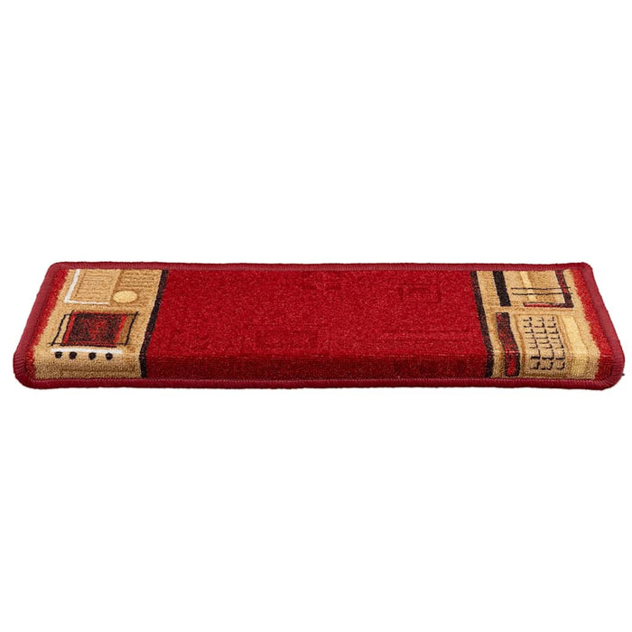 Covorașe pentru scări autoadezive, 5 buc., roșu, 65x21x4 cm - WALTI WALTI