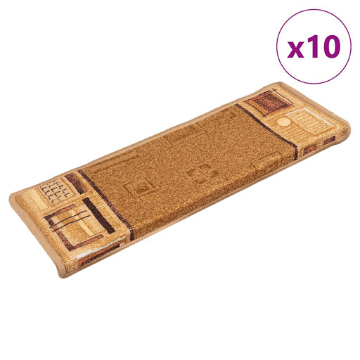 Covorașe pentru scări autoadezive, 10 buc., bej, 65x21x4 cm - WALTI WALTI