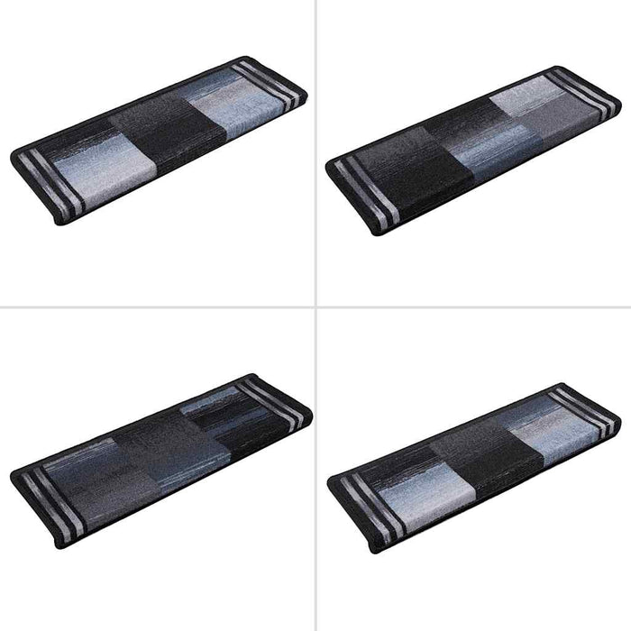 Covorașe de scări autoadezive, 5 buc., negru și gri, 65x21x4 cm - WALTI WALTI