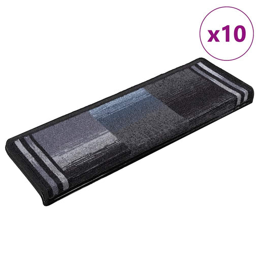 Covorașe de scări autoadezive, 10 buc., negru și gri, 65x21x4cm - WALTI WALTI