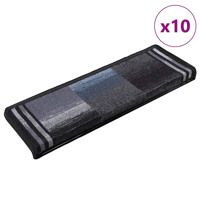 Covorașe de scări autoadezive, 10 buc., negru și gri, 65x21x4cm - WALTI WALTI