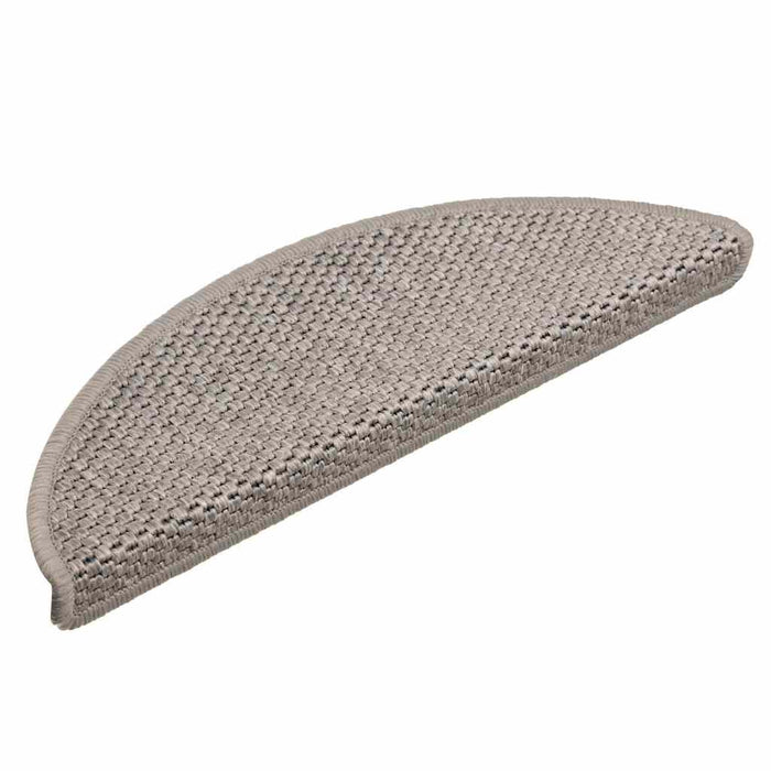 Covorașe scări autoadezive 15 buc argintiu 56x17x3 aspect sisal WALTI