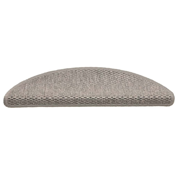 Covorașe scări autoadezive 15 buc argintiu 56x17x3 aspect sisal WALTI