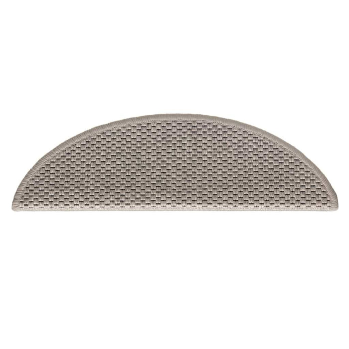 Covorașe scări autoadezive 15 buc argintiu 56x17x3 aspect sisal WALTI