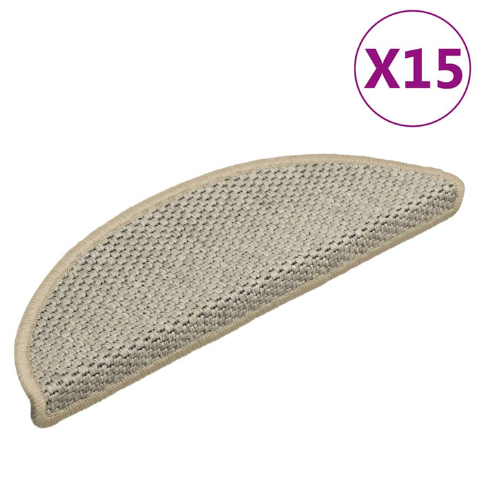 Covorașe scări autoadezive 15 buc. verde 56x17x3cm aspect sisal - WALTI WALTI