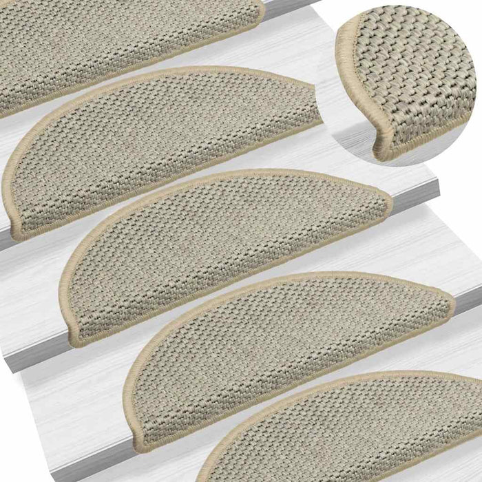 Covorașe scări autoadezive 15 buc. verde 56x17x3cm aspect sisal - WALTI WALTI