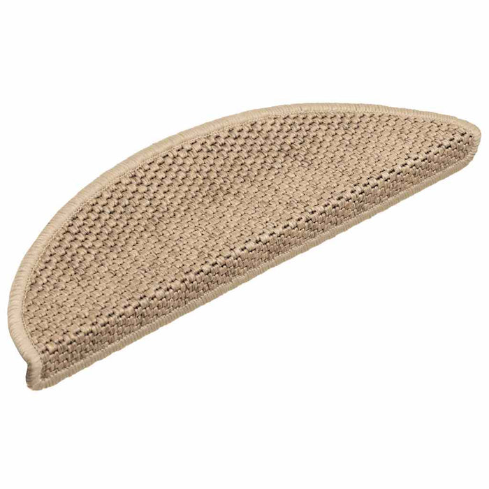 Covorașe scări autoadezive 15 buc. nisipiu 56x17x3 aspect sisal WALTI