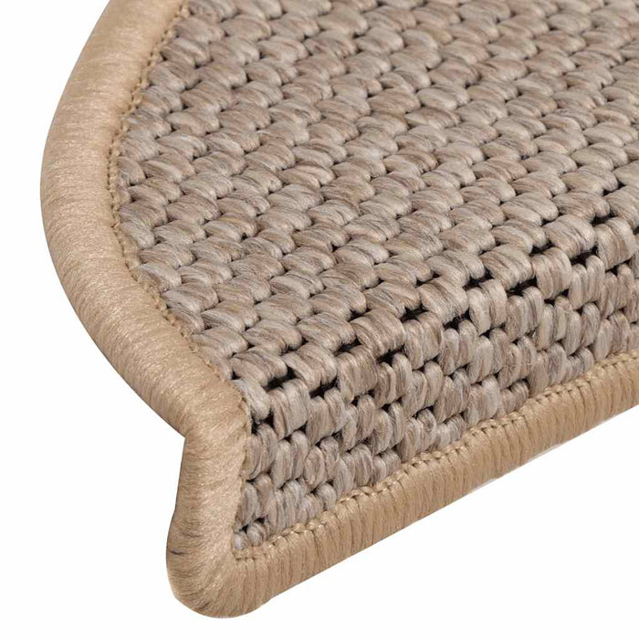 Covorașe scări autoadezive 15 buc. bej deschis 56x17x3cm sisal - WALTI WALTI