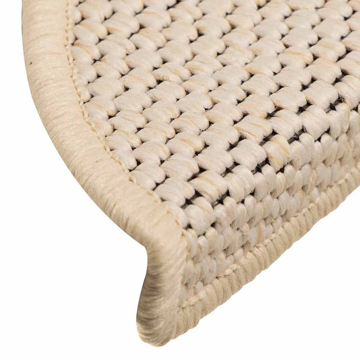 Covorașe scări autoadezive 15 buc berber 56x17x3cm aspect sisal WALTI