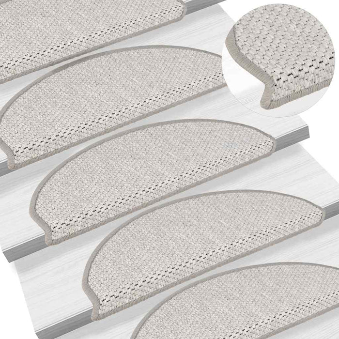 Covoraș scări autoadeziv 15 buc platină 65x21x4 cm aspect sisal WALTI