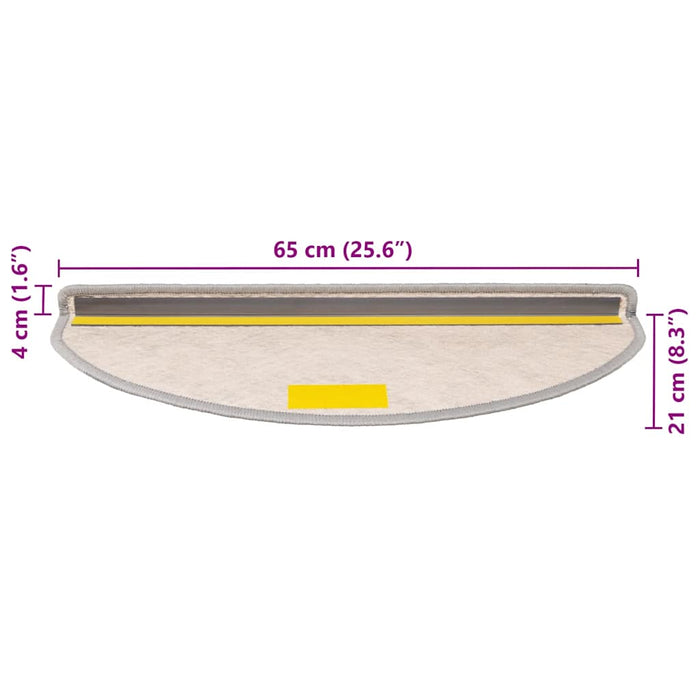 Covoraș scări autoadeziv 15 buc platină 65x21x4 cm aspect sisal WALTI