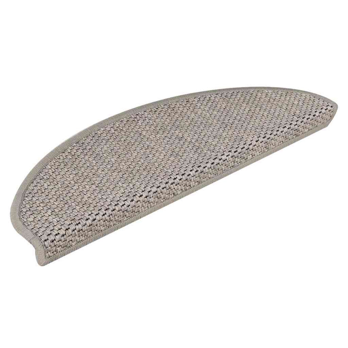 Covorașe autoadezive scări, 15 buc., argintiu, 65x21x4cm, sisal - WALTI WALTI