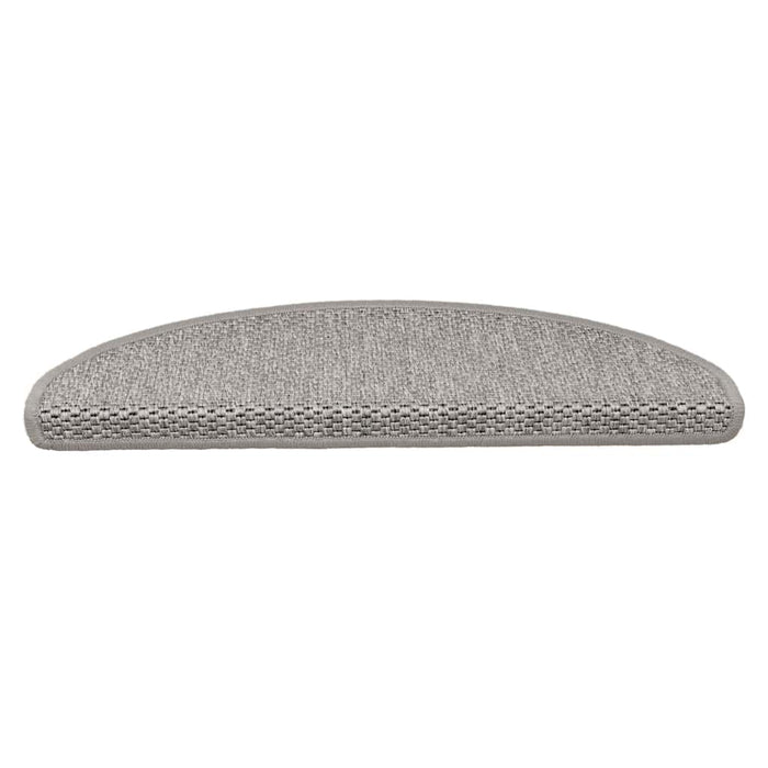 Covorașe autoadezive scări, 15 buc., argintiu, 65x21x4cm, sisal - WALTI WALTI