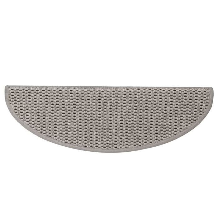 Covorașe autoadezive scări, 15 buc., argintiu, 65x21x4cm, sisal - WALTI WALTI