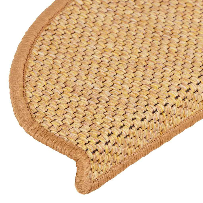 Covorașe scări autoadezive, 15 buc. portocaliu 65x21x4cm, sisal WALTI
