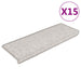 Covoraș scări autoadeziv 15 buc platină 65x21x4 cm aspect sisal - WALTI WALTI