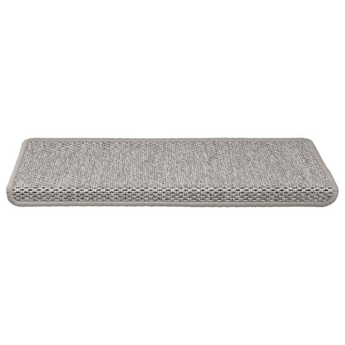 Covorașe autoadezive scări, 15 buc., argintiu, 65x21x4cm, sisal - WALTI WALTI