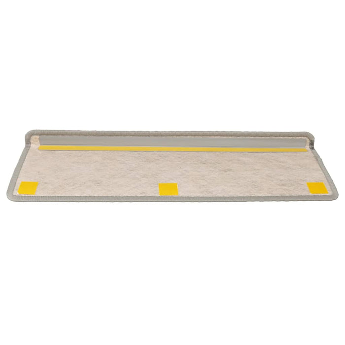 Covorașe autoadezive scări, 15 buc., argintiu, 65x21x4cm, sisal - WALTI WALTI