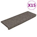 Covoraș scări autoadeziv 15 buc. gri&bej 65x21x4cm aspect sisal - WALTI WALTI