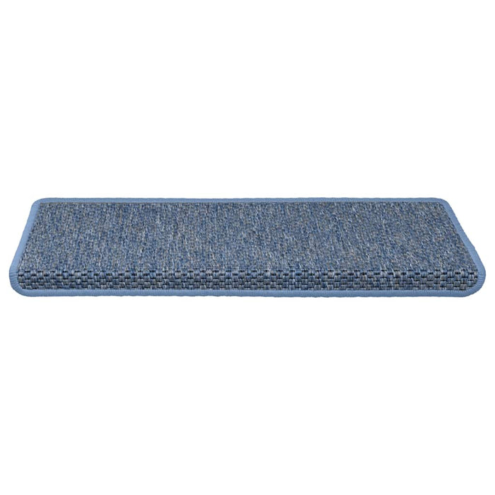 Covorașe scări autoadezive, 15 buc. albastru 65x21x4 cm, sisal WALTI
