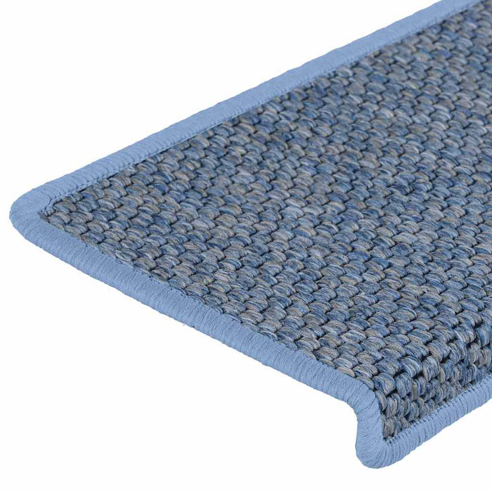 Covorașe scări autoadezive, 15 buc. albastru 65x21x4 cm, sisal WALTI