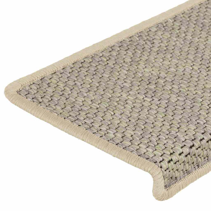 Covorașe scări autoadezive, 15 buc. verde deschis 65x21x4 cm, sisal WALTI