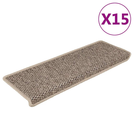 Covorașe scări autoadezive, 15 buc. bej 65x21x4 cm aspect sisal - WALTI WALTI